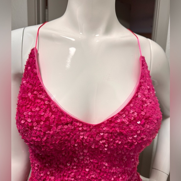 Primavera Couture 3896 - V-Neck Sequin Cocktail Dress. - Picture 7 of 7